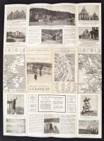 cca 1930-40 Budapest, La Reine du Danube, francia nyelvű turisztikai kiadvány, 48x39cm; Mária Besnyő...