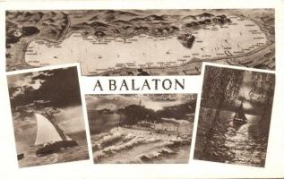 Balaton, térkép, hajó