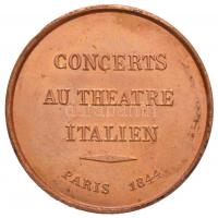 Franciaország 1844. "Liszt Ferenc koncert 1844 Párizs" Br emlékérem. Szign.: A. Bovy (30,5...