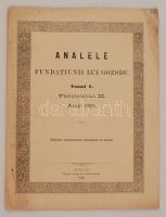 1902 Analele Fundatiunii Lui Gozsdu, tomul V. , Nagyszeben, pp.:36, 31x24cm