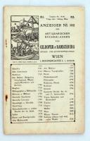 1913 Anzeiger nr.:103 des Antiquarischen Bücherlagers von Gilhofer-Ranschburg, pp.:1741-1814, 23x15cm