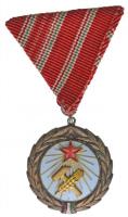 1954. Munka Érdemérem zománcozott Br kitüntetés mellszalagon, szalagsávval, Kádár-címeres dísztokban T:2
