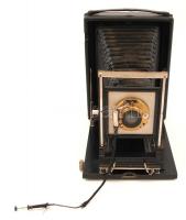 XIX. sz. vége: Ejtőlemezes kamera fényképezőgép Wollensak Rochester Extra Rapi Aplanat F:8 objektívv...