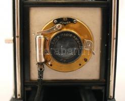 XIX. sz. vége: Ejtőlemezes kamera fényképezőgép Wollensak Rochester Extra Rapi Aplanat F:8 objektívv...