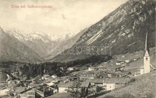 Trins (Tirol); general view with the Gschnitzer Glacier