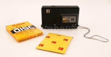 Eastman Kodak Disc 6000 típusú, disccel működő fényképezőgép, kamera, 1:2,8/12,5 mm objektívvel, két...