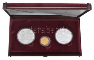 1990. 5000Ft Au "Mátyás király" (7g/0.986/20mm) + 1990. 500Ft Ag + 500Ft Ag "Mátyás k...