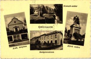 Szeghalom, Katolikus templom, Kossuth-szobor, Hősök szobra, Reálgimnázium