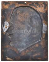 Beck Ötvös Fülöp (1873-1945) 1934. "Dr. Sichermann Bernát 1860-1934" egyoldalas, falra aka...