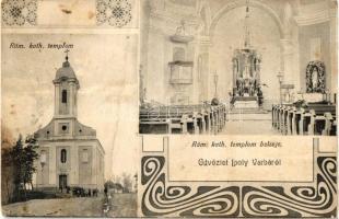 Ipolyvarbó, Vrbovka; Római Katolikus templom külső és belső nézet / Catholic church exterior and interior, Art Nouveau (fa)