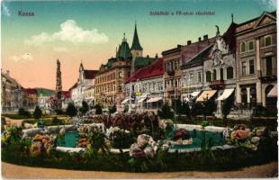 Kassa, Kosice; Főutca, szökőkút / main street, fountain (EK)