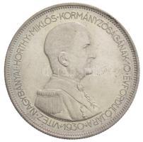 1930. 5P Ag "Horthy jobbra" Artex-veret U.P.jelöléssel T:P felületi karc Hungary 1930. 5 Pengő Ag "Horthy" Artex restrike with U.P. mark C:P slightly scratched Adamo P8