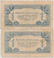 Vegyes: Csehszlovákia 1944. 1K (2x) + 5K (2x) + Magyarország 1944. 1P (2x) + 5P (2x) "A Vörös H...