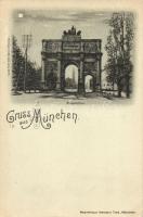 München, Siegesthor / gate, Kunst. Anst. Carl Leykum