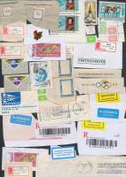 Kis parafilatélia tétel: ragjegyek, levélzárók közel 400 db, 263 db magyar és 132 db külföldi, 2 db ...