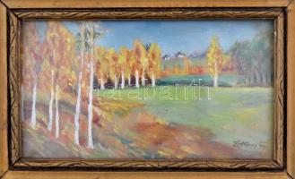 Zorkóczy jelzéssel: Erdőszélén. Olaj, farost, üvegezett keretben, a keret sérült,  14×24 cm