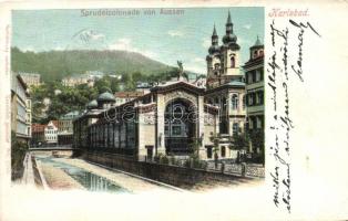 Karlovy Vary, Karlsbad; Sprudencolonade von Aussen / spa building exterior (EK)