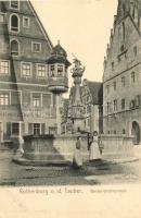 Rothenburg ob der Tauber, Herterichsbrunnen, Apotheke / fountain, pharmacy