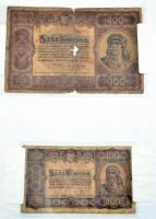 14db-os korona bankjegy tétel, benne 1914. 50K román felülbélyegzéssel T:III,III-,IV,V(csak egy db)