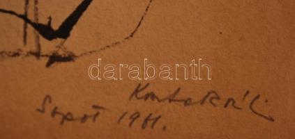 Koszta Rozália (1925-1993): Sopot (Lengyelország). Tus, papír, jelzett, kis szakadással,  42×29