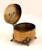 Cukordoboz, rezezett alpakka, mesterjeggyel, 12×9 cm, m:9 cm