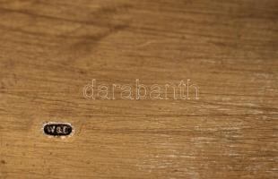 Cukordoboz, rezezett alpakka, mesterjeggyel, 12×9 cm, m:9 cm