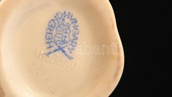 Herendi Viktória mintás fogpiszkálótartó, kézzel festett, jelzett (koronás), hibátlan, m:6,5 cm (2×)