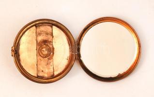 Puderes doboz gyöngyház tetővel, d:8cm