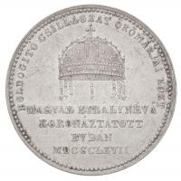 Osztrák-Magyar Monarchia / Bécs 1867A "Erzsébet koronázása Budán" Ag zseton. "ERZSÉBE...