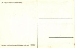 4 db RÉGI cserkészlap, Márton L szignós / 4 old Márton L. scout postcards