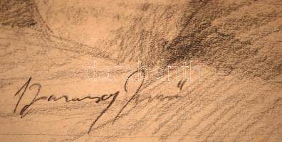 Barcsay jelzéssel: Csendélet büszttel. Ceruza, papír,  üvegezett keretben,  34×22 cm