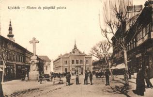 Újvidék, Novi Sad, Fő utca és Püspöki palota / Main street, episcopal palace