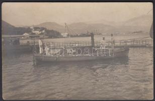 Osztrák-magyar tengerészek gőzbárka fedélzetén / K.u.K. Kriegsmarine, Austrian mariners, Dampfbarkasse, photo