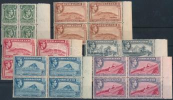 11 margin blocks of 4 Mi 107A, 108B, 109B, 110CX, 111C, 112D, 113C, 114C, 115C, 116D, 117A ívszéli n...