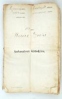 cca 1880 Kercseligeti birtokos kataszteri adóíve, kissé megviselt állapotban