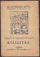 1948 Az Elektromos Művek képző- és iparművészeti kiállításának katalógusa, árakkal. 8p.