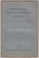 1888 Mathematikai és természettudományi értesítő. Szerk: Kőnig Gyula.