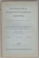 1884 Mathematikai és természettudományi értesítő. Szerk: Kőnig Gyula. II. kötet