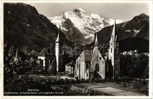 Interlaken, Katolische, protestantische und englische Kirche / catholic, calvinist and anglican churches