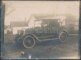 1920 Ford T model, Mezőtur, fotó, verzón feliratozva, 9x12cm