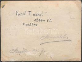 1920 Ford T model, Mezőtur, fotó, verzón feliratozva, 9x12cm