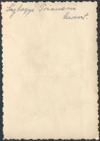 cca 1930 A Sághegyi Trianon-kereszt fotó, verzón feliratozva, 9x6cm