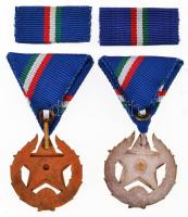 1951. "Közbiztonsági Érem" (2x) bronz és ezüst fokozatok a rendőrség tagjai részére, zomán...