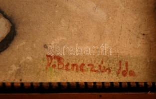 Benczúr jelzéssel: Virágcsendélet. Akvarell, karton, üvegezett keretben, 21×28 cm