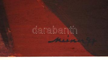 Hincz jelzéssel: Kék férfi. Olaj, farost, 56×41 cm