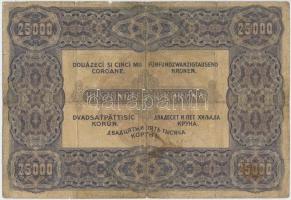 1922. 25.000K "Orell Füssli Zürich" vörösbarna sorozat- és sorszámmal T:IV