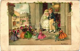 Children art postcard, A. R. Nr. 1862. s: Pauli Ebner (fa)