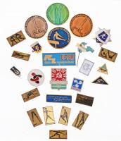 26db-os szocialista, főleg sport jelvény tétel T:vegyes 26pcs of socialist, mainly sport badges C:mixed