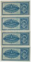 1920. 1K (6x) sorszámkövetők, sötétvörös sorszámmal T:I,I-