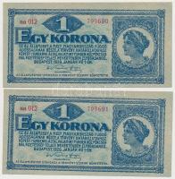 1920. 1K (6x) sorszámkövetők, sötétvörös sorszámmal T:I,I-